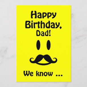 Aangepaste Mustache Birthday-kaart voor iedereen Kaart