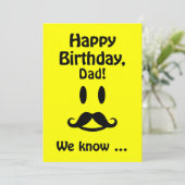 Aangepaste Mustache Birthday-kaart voor iedereen Kaart (Staand voorkant)