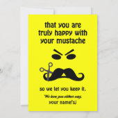 Aangepaste Mustache Birthday-kaart voor iedereen Kaart (Achterkant)