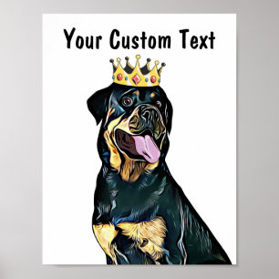 Aangepaste muur-kunst Rottweiler Poster