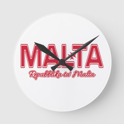 aangepaste muurklok MALTA Ronde Klok (Voorkant)