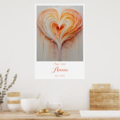 Aangepaste muurkunst met naam en speciale datum poster (Keuken)