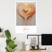 Aangepaste muurkunst met naam en speciale datum poster (Thuiskantoor)