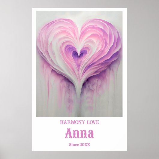 Aangepaste muurkunst met naam en speciale datum poster (Voorkant)