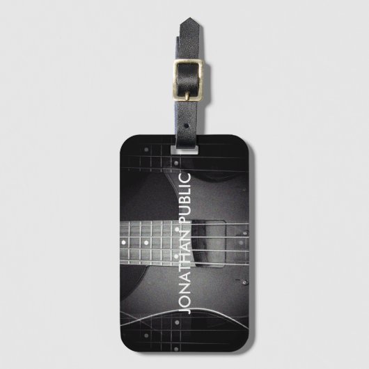 Aangepaste muziek basgitaar Tekst toevoegen Modern Bagagelabel (Voorkant (verticaal))