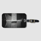 Aangepaste muziek basgitaar Tekst toevoegen Modern Bagagelabel (Voorkant (horizontaal))