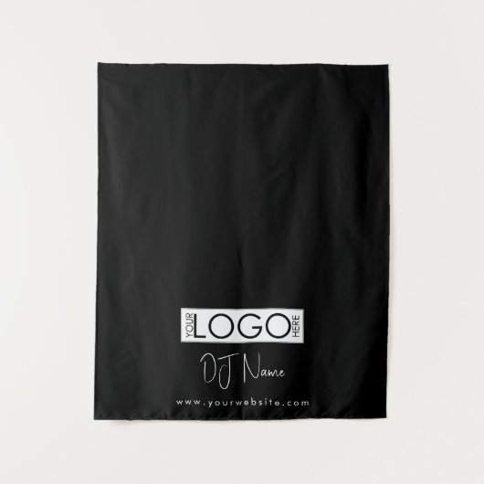 Aangepaste muziek DJ Business Logo Table Runner Ba Wandkleed (Voorkant)