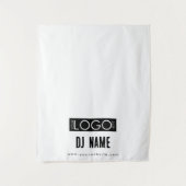 Aangepaste muziek DJ Business Logo Table Runner Ba Wandkleed (Voorkant)