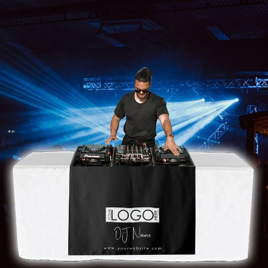 Aangepaste muziek DJ Business Logo Table Runner Ba Wandkleed