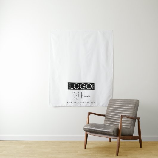 Aangepaste muziek DJ Business Logo Table Runner Ba Wandkleed (In situ)
