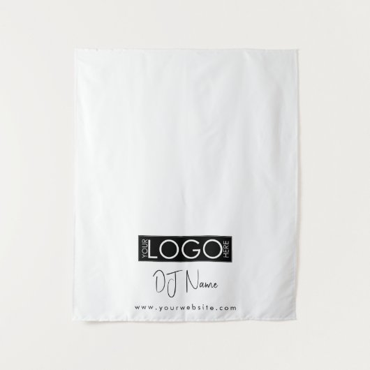 Aangepaste muziek DJ Business Logo Table Runner Ba Wandkleed (Voorkant)