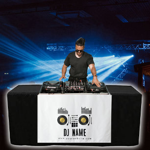 Aangepaste muziek DJ-draaitafel tafelkleed banner Wandkleed