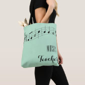 Aangepaste Muziek Docententas - Mint Green Tote Bag (Dichtbij)