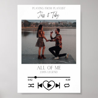 Aangepaste muziek foto-Jubileum afdrukken Poster