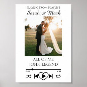 Aangepaste muziek foto-Jubileum afdrukken Poster