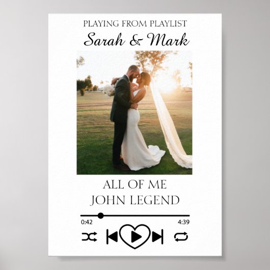 Aangepaste muziek foto-Jubileum afdrukken Poster (Voorkant)