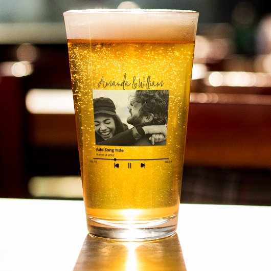 Aangepaste muziek & liedfoto glas