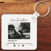 Aangepaste muziek & liedfoto sleutelhanger (Achterkant)