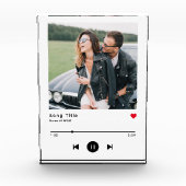 Aangepaste muziek & liedje Photo Glass Block Fotoblokken (Voorkant)