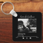 Aangepaste muziek & liedjes foto sleutelhanger (Voorkant)