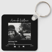 Aangepaste muziek & liedjes foto sleutelhanger (Achterkant)
