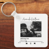 Aangepaste muziek & liedjes foto sleutelhanger (Voorkant)