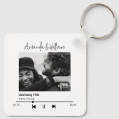 Aangepaste muziek & liedjes foto sleutelhanger (Achterkant)