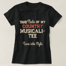 Aangepaste muziek Neem nota van mijn LAND Musicali T-shirt