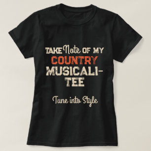 Aangepaste muziek Neem nota van mijn LAND Musicali T-shirt