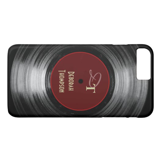 Aangepaste muziek op vinyl opnemen Case-Mate iPhone case (Achterkant (Horizontaal))