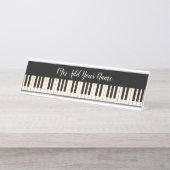 Aangepaste muziek Piano Teacher Piano Keys  Bureau Naambordje (Voorkant)