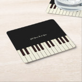 Aangepaste muziek Piano Teacher Piano Keys Kartonnen Onderzetters (Schuin)