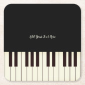 Aangepaste muziek Piano Teacher Piano Keys Kartonnen Onderzetters (Voorkant)