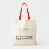 Aangepaste muziek school leraar naam Elegant Canva Tote Bag (Voorkant)