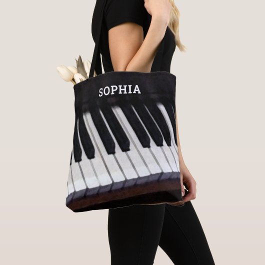 Aangepaste muziek tote bag (Dichtbij)