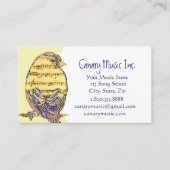 Aangepaste muziek & Vogel Visitekaartje (Voorkant)