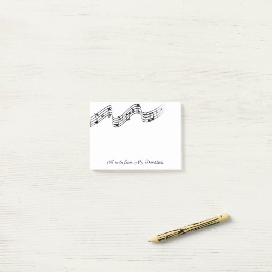 Aangepaste muziekinstrumenten post-it® notes (Op bureau)