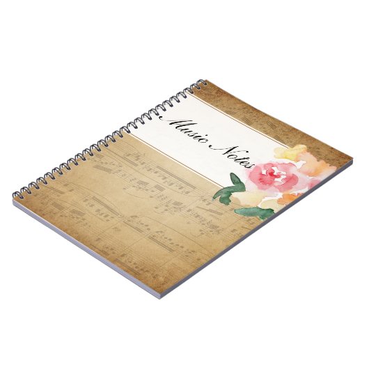 Aangepaste  muzieklaptop op vel notitieboek (Linkerzijde)