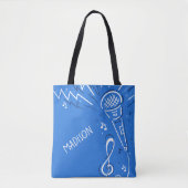Aangepaste muziekmicrofoonzakken tote bag (Voorkant)