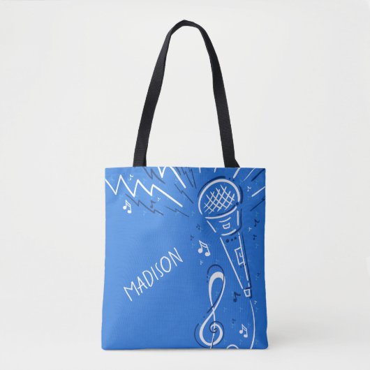 Aangepaste muziekmicrofoonzakken tote bag (Voorkant)
