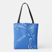 Aangepaste muziekmicrofoonzakken tote bag (Achterkant)
