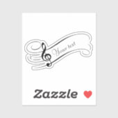 Aangepaste muzieknotatiebalk sticker (Vel)