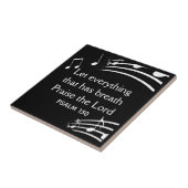 Aangepaste MUZIEKNOTEN Christelijk zwart Tegeltje (Zijkant)