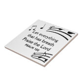 Aangepaste MUZIEKNOTEN Christelijke witte keramisc Tegeltje (Zijkant)