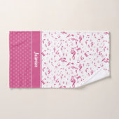 Aangepaste Muzieknoten en harten Pattern Pink Bad Handdoek (Handdoek)
