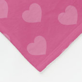 Aangepaste Muzieknoten en Hearts Patroon roze wit Fleece Deken (Hoek)