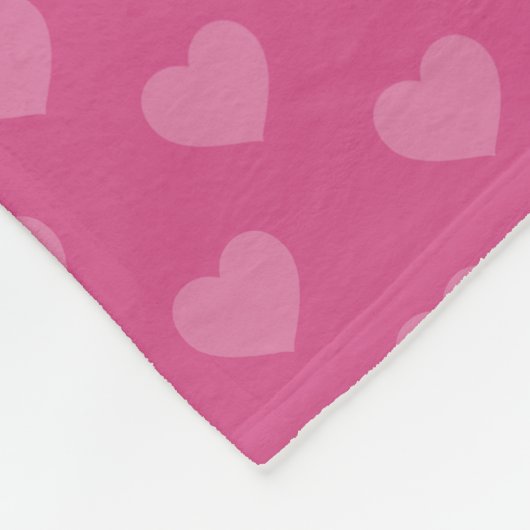 Aangepaste Muzieknoten en Hearts Patroon roze wit Fleece Deken (Hoek)