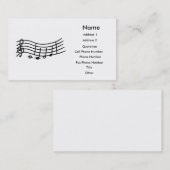 Aangepaste Muzieknoten en schaalbare visitekaartje (Voorkant / Achterkant)