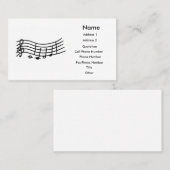 Aangepaste Muzieknoten en schaalbare visitekaartje (Voorkant / Achterkant)
