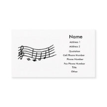 Aangepaste Muzieknoten en schaalbare visitekaartje